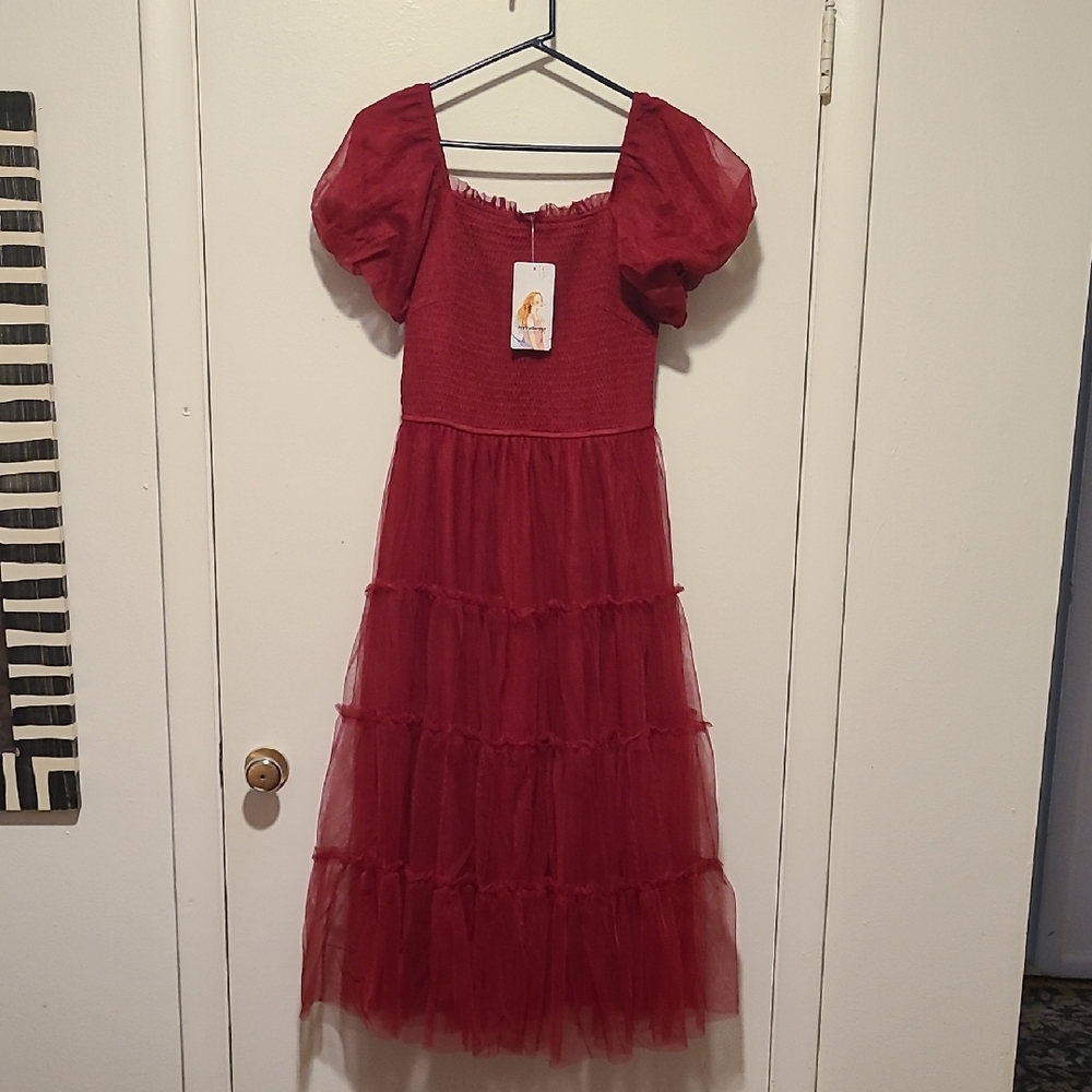 Elegant Red Kids Dress